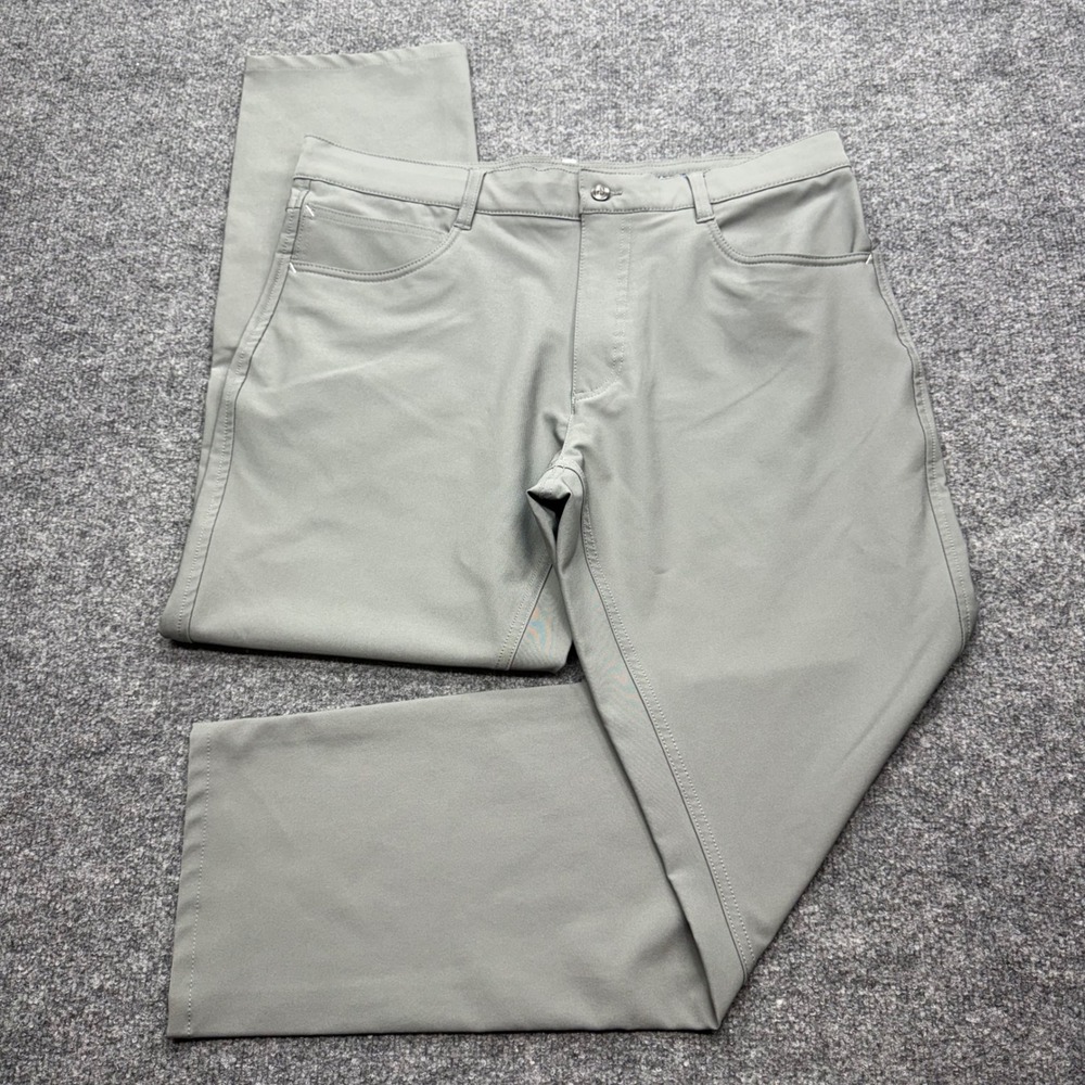 FootJoy Athletic Fit Golf Pants Mens 35x30 Gray 5-Pocket Performance Stretch FJ
